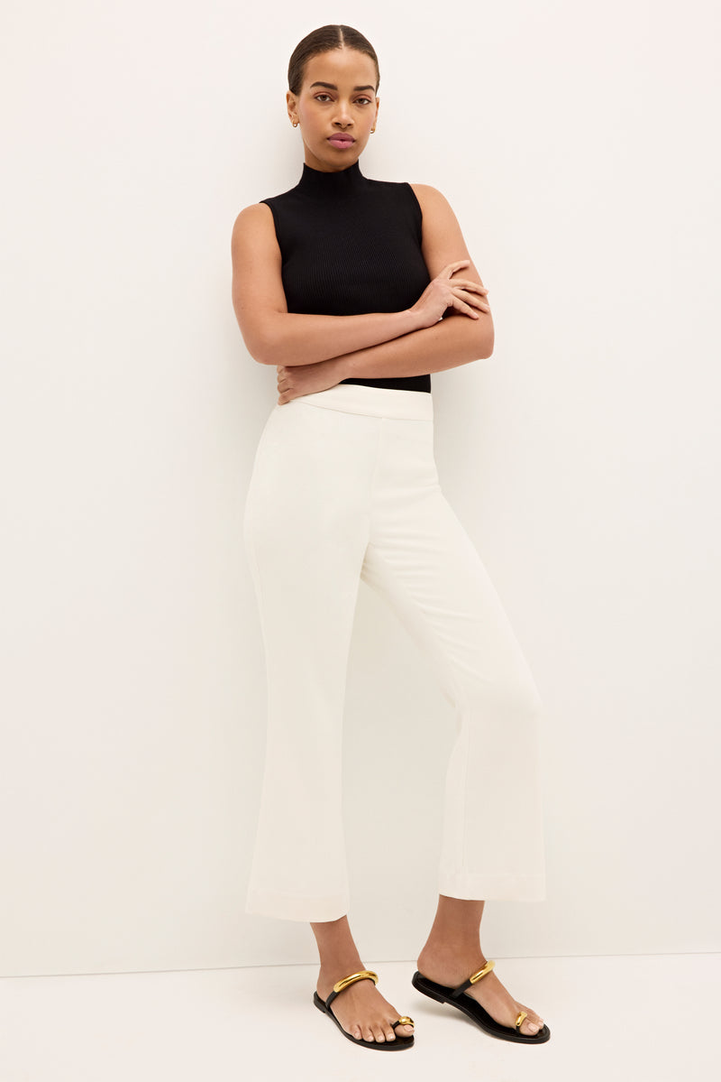 Mia Crop Pant Bone