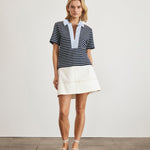 Melanie Top Maritime Blue/Cream Thin Stripe