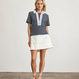 Melanie Top Maritime Blue/Cream Thin Stripe