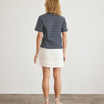 Melanie Top Maritime Blue/Cream Thin Stripe