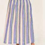 Savannah Smocked Skirt in Carnival Stripe