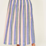 Savannah Smocked Skirt in Carnival Stripe
