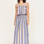 Savannah Smocked Skirt in Carnival Stripe