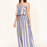 Savannah Smocked Skirt in Carnival Stripe
