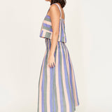 Savannah Smocked Skirt in Carnival Stripe