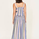 Savannah Smocked Skirt in Carnival Stripe
