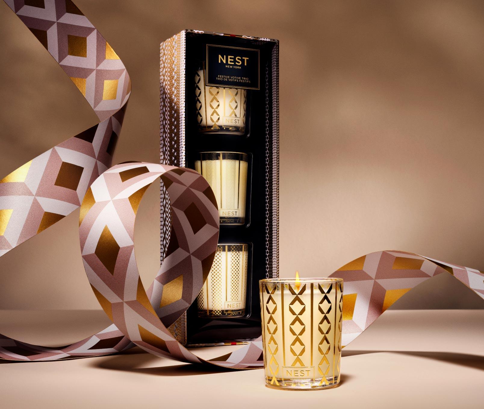 Festive Votive Candle Trio Set