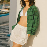 Mena Blouse Emerald Eyelet