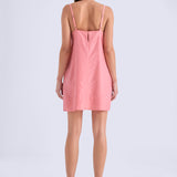 MISA SILK BLEND MINI DRESS