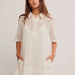 Remino Eyelet Mini Crochet Dress