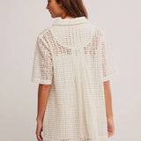 Remino Eyelet Mini Crochet Dress