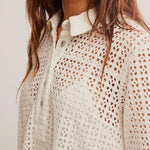 Remino Eyelet Mini Crochet Dress