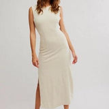 Eventide Sleek Midi Dress Cream