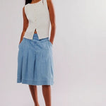 Tilly Button Up Vest Ivory