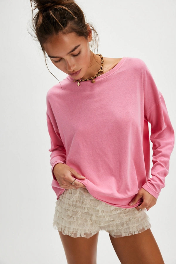 Nina Long Sleeve Tee Flowering Ginger Pink