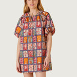 Frannie Mini Sac Dress Harvest Grid