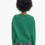 Oversized Sweatshirt Stripes Green/Charcoal