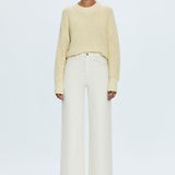 Lana High Rise Ultra Wide Jean Ecru