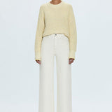 Lana High Rise Ultra Wide Jean Ecru