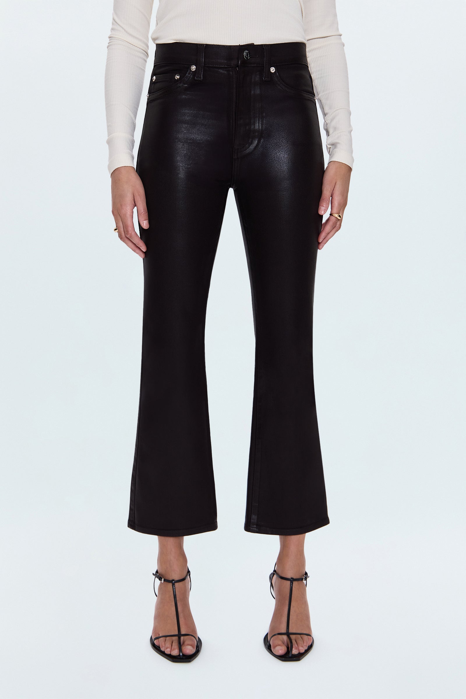 Lennon High Rise Crop Boot Coated Mocha