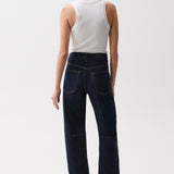 Beau Seamed Crescent Raw Jean