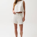 Kimora High Rise A Line Short White
