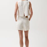 Kimora High Rise A Line Short White