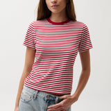 Alba Shrunken Tee Racer Red Stripe
