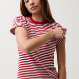Alba Shrunken Tee Racer Red Stripe