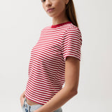 Alba Shrunken Tee Racer Red Stripe