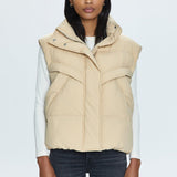 Joss Puffed Vest Warm Sand