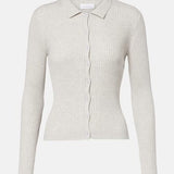 Nikki Long Sleeve Button Down Collar Shirt Platinum