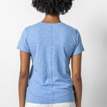 Lilla P V-Neck Short Sleeve Back Seam Tee Harbor