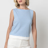 Lilla P Striped Rib Trim Tank