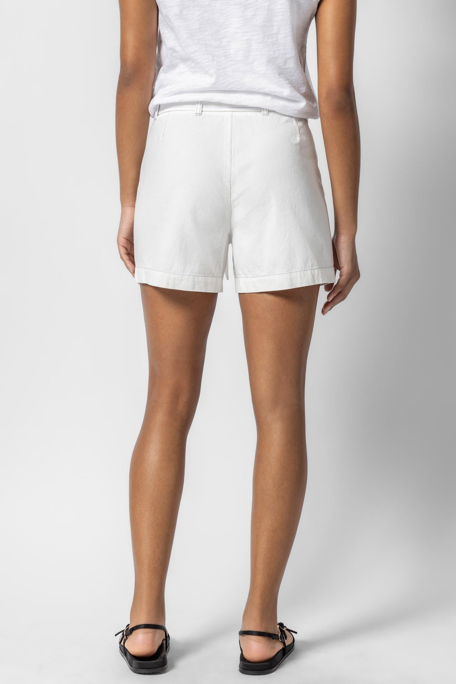 Lilla P Belted Canvas Shorts Lily Trim