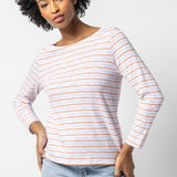 Lilla P 3/4 Sleeve Striped Boatneck