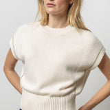 Lilla P Wedge Pullover Sweater Cream