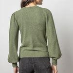 Full Sleeve V-Neck Sweater Wintergreen