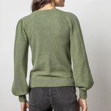 Full Sleeve V-Neck Sweater Wintergreen