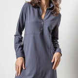 Lilla P Long Sleeve Seamed Shirt Dress Odyssey