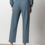 Lilla P Straight Leg Waffle Pant Abyss