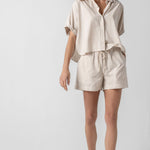 Striped Pocket Short Flax Stripe