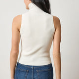 Rib Turtleneck Shell Sweater Cream