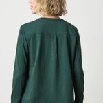 Mandarin Collar Button Down Spruce