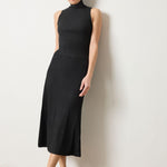 Straight Rib Skirt Black