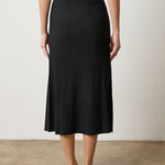 Straight Rib Skirt Black