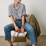 Dolman Sleeve Button Down Shirt