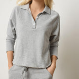 Shirttail Polo Heather Grey