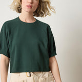 Pleated Sleeve Top Spruce