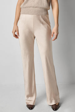 Satin Clean Front Pant Angora